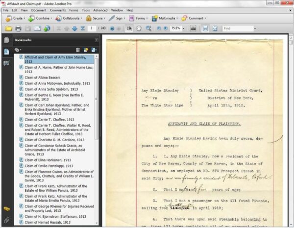 Titanic Disaster: White Star Line and Passenger Legal Documents - Image 5