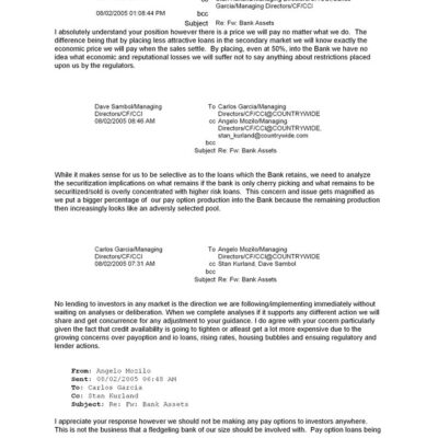 2007/2008 Financial Crisis: Financial Industry & Government E-Mails