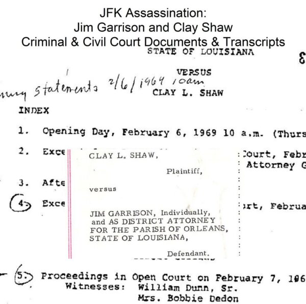 jfk-assassination-jim-garrison-and-clay-shaw-criminal-civil-court-documents-transcripts